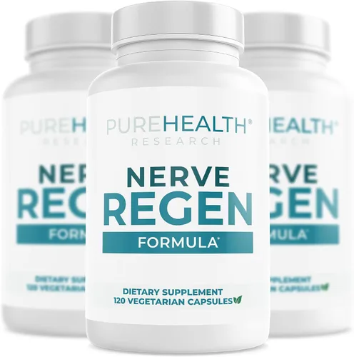Miniatura 10 de PUREHEALTH RESEARCH Nerve Regen Formula - Suplemento de apoyo nervioso para pies y manos - con ácido alfa lipoico ALA, benfotiamina, acetil