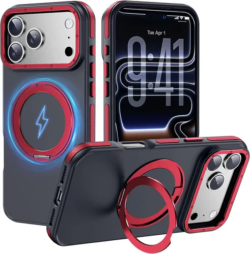 Miniatura 35 de Funda magnética fuerte para iPhone 12 Pro Max [Protección de grado militar de 10 pies] Compatible con MagSafe, funda protectora a prueba de golpes