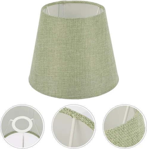 Miniatura 6 de DOITOOL Pantalla de lámpara E14 para lámpara de mesa, pantalla de tela de estilo nórdico con marco de metal ligero de 7.08 x 5.90 x 4.72 pulgadas
