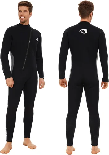 Miniatura 9 de Owntop Traje de neopreno de 5 mm para buceo - Traje húmedo para hombre y mujer de neopreno grueso de cuerpo entero, cremallera frontal, manga larga