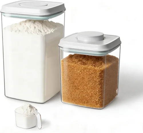 Miniatura 11 de Ankou Recipiente Hermético para Almacenamiento de Alimentos - 7 Piezas Contenedor Práctico de Un Botón Contenedores de Alimentos Apilables