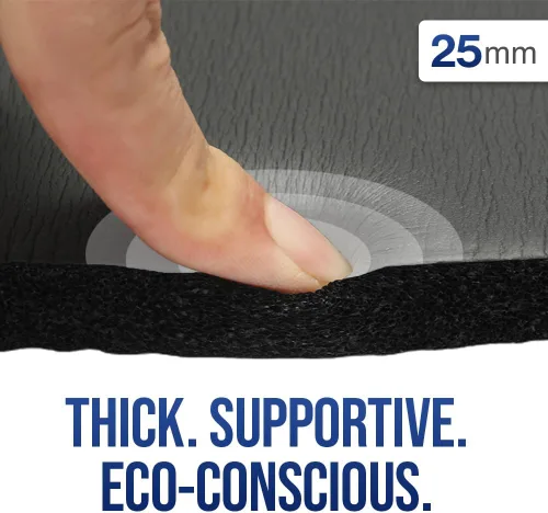 Miniatura 7 de Impulse - Almohadillas de yoga para rodillas, almohada gruesa de 1" (25mm) para ejercicios, proporciona amortiguación para rodillas y codos