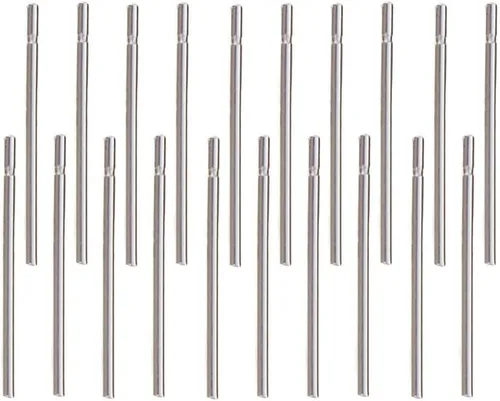 Miniatura 7 de 10 pares de aretes de plata de ley de 0.43 pulgadas de largo, aretes de aguja de plata para mujer, mini protector de oídos, antialérgicos, básicos
