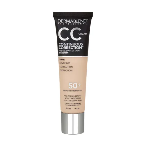 Dermablend Base de maquillaje CC Cream de corrección continua SPF 50+, base de cobertura completa y corrector de color, sin aceite 20N FAIR TO LIGHT