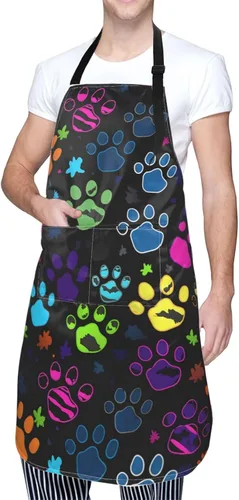Miniatura 7 de Delantales con diseño de girasol para el hogar, 2 bolsillos, 33 x 28 pulgadas, para hombres y mujeres, babero de cocina impermeable en acuarela