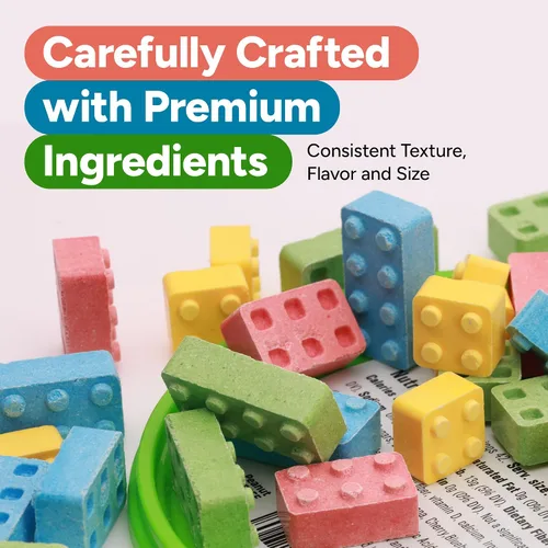 Miniatura 4 de Bloques de caramelo – Construye, juega y merienda – 100% comestibles, sabores surtidos – Divertidos caramelos duros en forma de ladrillo para niños