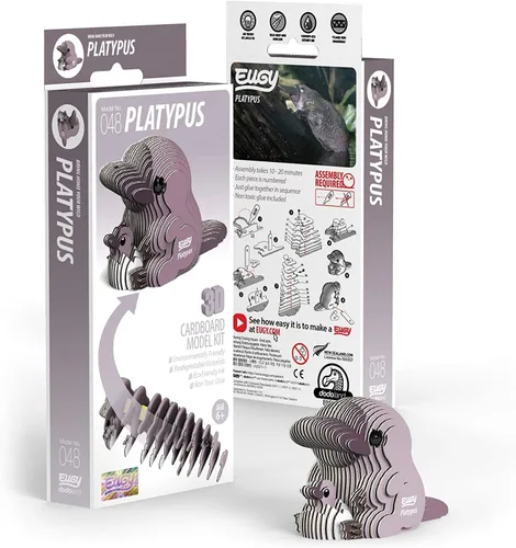 Miniatura 3 de EUGY Rompecabezas de papel 3D ecológico de ornitorrinco 048 [nuevo sello]