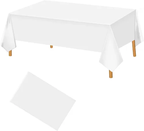 Miniatura 18 de Hxezoc Mantel de plástico desechable negro, 54 x 108 pulgadas, impermeable, para bodas, fiestas de cumpleaños, baby shower, suministros de fiesta