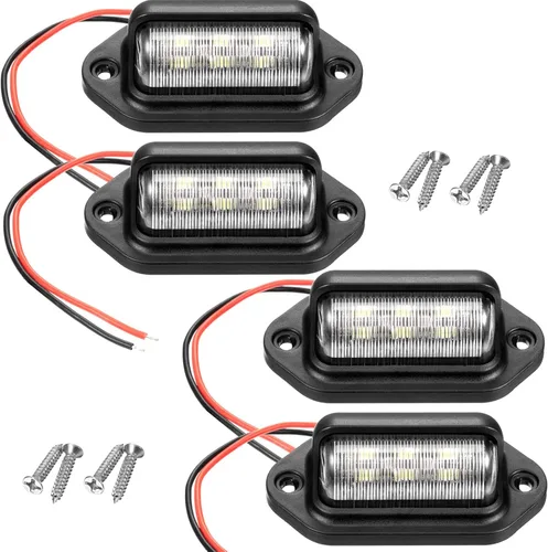Miniatura 9 de Mudder Paquete de 8 luces LED de matrícula de 12 V, 6 LED, impermeables, luces traseras para camión, SUV, remolque, RV, camiones y barcos