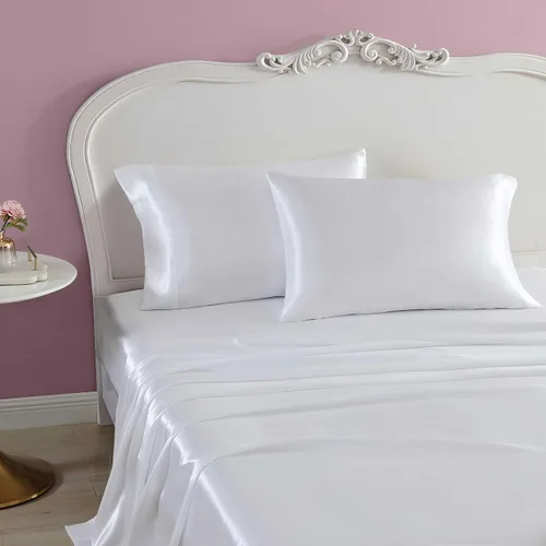 Miniatura 2 de Betsey Johnson - Sábanas de cama individual, juego de ropa de cama de satén con fundas a juego, suaves y sedosas, esenciales para dormitorio