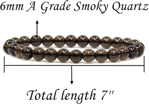 Miniatura 2 de Brazalete Gem elástico de piedras semipreciosas de 7 pulgadas cuentas redondas unisex