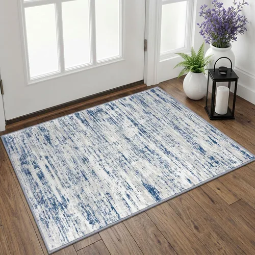 Miniatura 68 de Alfombra de pasillo moderna Lansny 2 x 6 pulgadas, alfombra de cocina lavable verde mostaza multicolor, alfombra antideslizante suave para pasillo