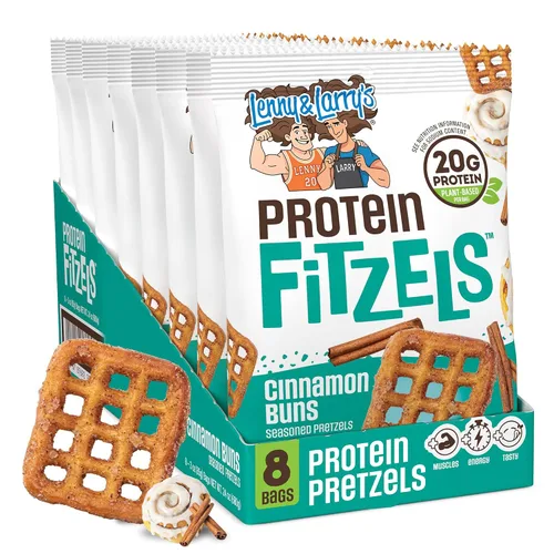 Miniatura 13 de Lenny & Larry's FITZELS Pretzels de Proteína [Paquete de Variedad GAME DAY] – 12 x Bolsas de 3oz de Bocadillos Altos en Proteína con 20g de Proteína