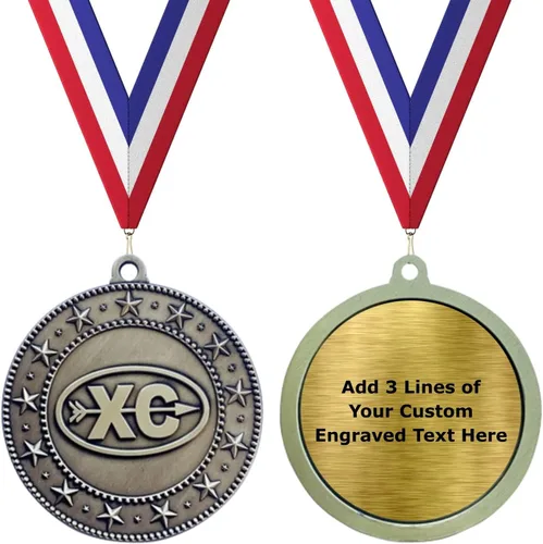 Miniatura 3 de Medallas Express - Paquete de 10 (o más) medallas de oro de 2 pulgadas con o sin grabado, nombres de texto personalizados grabados
