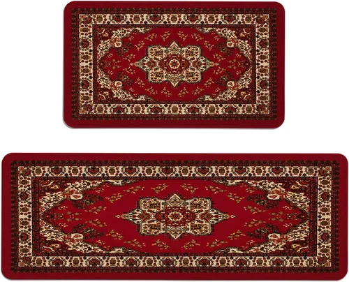 Miniatura 15 de Mloabuc® Tapete decorativo de flores, tapetes de cocina de arpillera de arpillera para mujer, accesorios de cocina para exteriores, 17 x 30 pulgadas