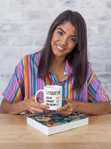 Taza de café y té venezolana sexy inteligente, taza de Venezuela y decoración de taza (15 onzas)
