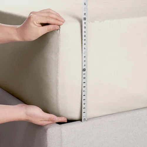 Miniatura 4 de Nestl Sábana bajera ajustable de lino con bolsillo extra profundo Twin XL, sábana bajera ajustable de lujo Twin XL solamente, se ajusta fácilmente a