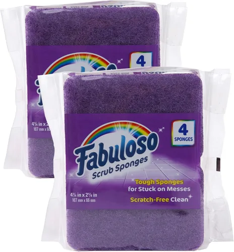 Miniatura 15 de Esponjas Fabuloso, Púrpura - Limpiador sin arañazos para platos y superficies - Esponja para lavar platos para una experiencia de limpieza audaz