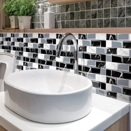 Miniatura 9 de Calcomanías de azulejos autoadhesivas para azulejos de pared, autoadhesivas, impermeables, adecuadas para baño, cámper, encimera, azulejos de 10