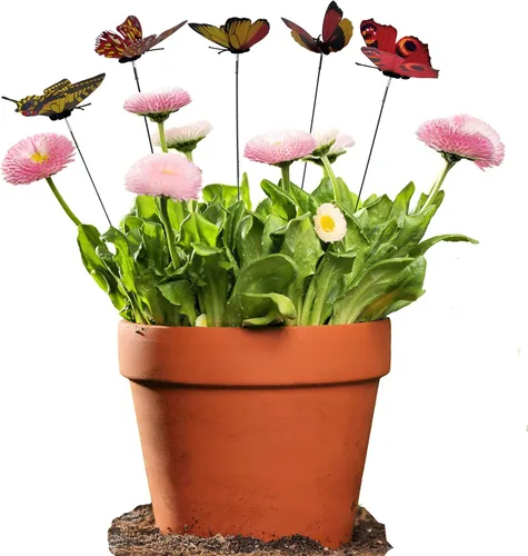 Miniatura 6 de 100 estacas de mariposa para exteriores, maceta, maceta, cama, decoración de jardín, mariposas, decoraciones de Navidad, mariposas artificiales