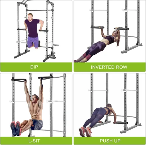 Miniatura 7 de SELEWARE Power Cage Accessories, Dip Handles, Pull‑Up Stations, and Multi‑Grip Training Attachments Accesorio de barra de inmersión para orificio
