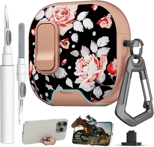 Miniatura 37 de Funda para AirPods Pro 3 con cerradura, textura de piel TPU duradera, antipérdida y a prueba de golpes, accesorios con kit de limpieza en llavero