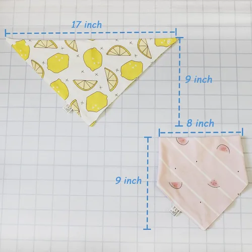Miniatura 2 de Paquete de 5 baberos baberos para bebés para niños y niñas, de algodón orgánico suave, baberos para la dentición