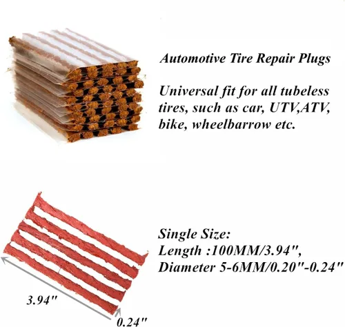 Miniatura 2 de Tapones para neumáticos, 150 unidades, tapones de reparación de neumáticos de goma, herramienta de reparación de pinchazos de neumáticos