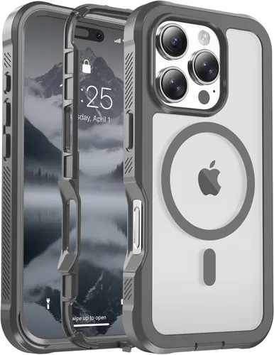 Miniatura 38 de jaroco - Funda magnética compatible con MagSafe para iPhone 11 de 6.1 pulgadas; protección de grado militar contra caídas, de doble capa