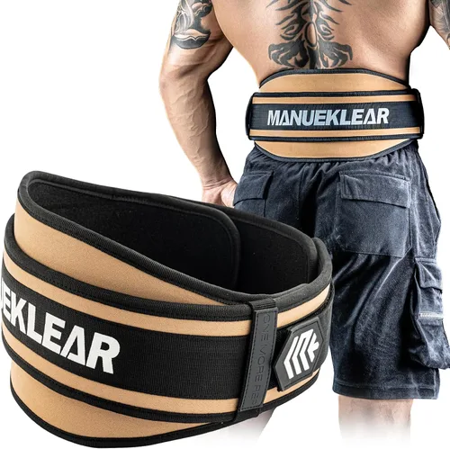 Miniatura 10 de Cinturón de levantamiento de pesas, cinturones de levantamiento para mujeres y hombres, cinturón de levantamiento de pesas MANUEKLEAR con bloqueo