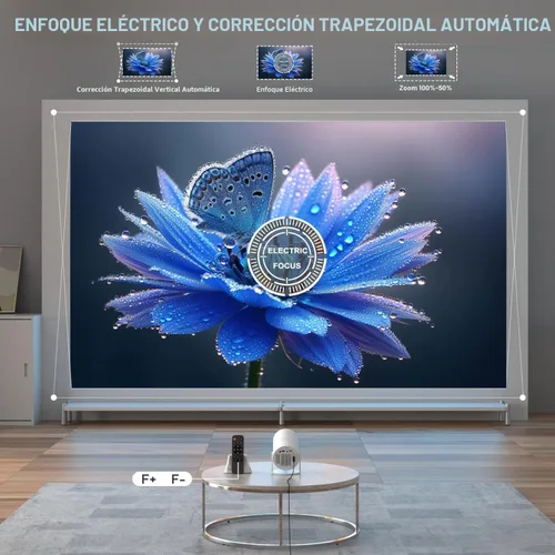 Miniatura 3 de Mini proyector portátil 4K WiFi 6 BT 5.2 Proyector portátil actualizado Full HD compatible con teléfono/PC/TV/HDMI/PS5/portátil Auto Keystone Home