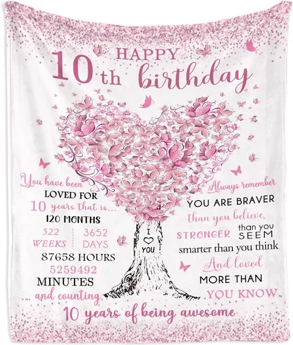 Miniatura 10 de Regalos para niñas de 9 años, manta de 60 x 50 pulgadas, regalos para niñas de 9 años, ideas de regalo de cumpleaños, regalos de 9º cumpleaños