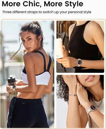 Miniatura 8 de Relojes inteligentes para mujer (respuestahacer llamadas), monitor de actividad de pantalla AMOLED de 1.27 pulgadas con monitor de frecuencia