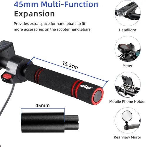 Miniatura 5 de ulip Extensor de manillar de scooter eléctrico de aluminio para sostener tablero, teléfonos y espejos retrovisores para Xiaomi M365 Pro Pro2 1S MI3