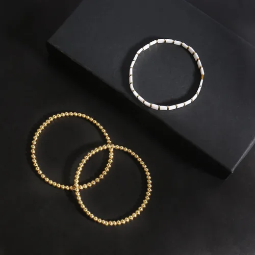 Miniatura 7 de 2 pulseras de hematita Badu para mujer, pulseras elásticas, pulsera de promesa para parejas, pulseras multicolor