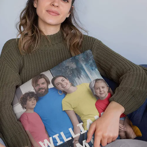 Miniatura 6 de Almohada de amor personalizada, almohada de fotos de pareja con cualquier imagen, inserto opcional, 16 x 16 pulgadas, funda de almohada