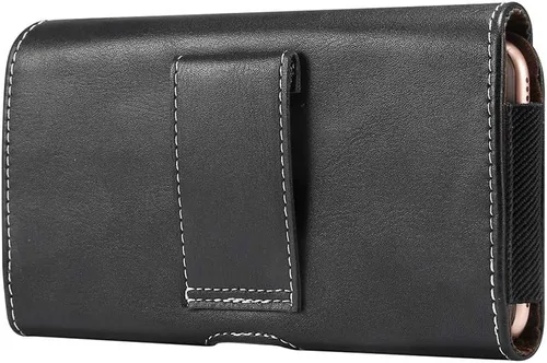 Miniatura 3 de Funda horizontal de cuero prémium para iPhone 12, 12Pro (6.1), 11, XR, funda para cinturón, bolso para hombre para Samsung Galaxy S20 5G, Note10