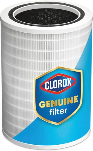 Clorox Filtro de repuesto para purificador de aire de habitación grande, 1,500 pies cuadrados de capacidad, elimina el 99,97% de los alérgenos de