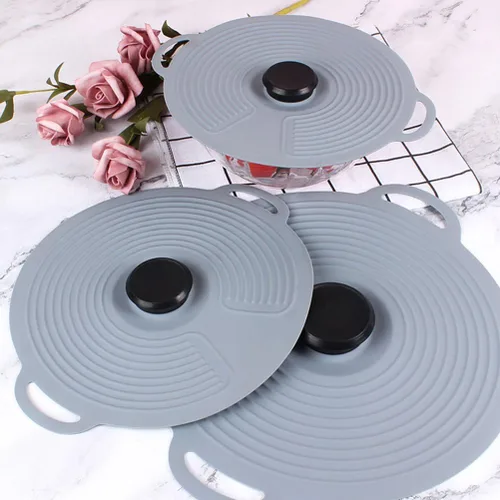 Miniatura 9 de Tapa universal de silicona para ollas y cuencos, reutilizable, elástica, cubierta de almacenamiento de alimentos, resistente al calor, tapa