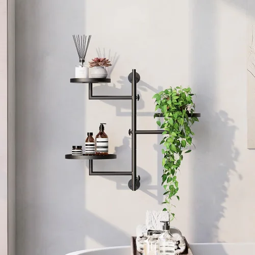 Miniatura 4 de Estantes giratorios de pared para plantas, estante de plantas para ventana, soporte de pared de metal de 3 niveles para múltiples plantas