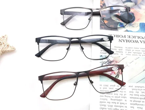 Miniatura 6 de HEEYYOK Gafas de lectura para hombre, 3.00, paquete de 3 lentes de lectura con bloqueo de luz azul, para lectura de metal, antifatiga ocular/migraña