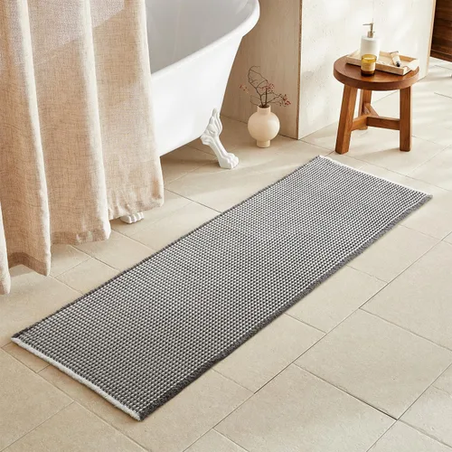 Miniatura 134 de TYUU Tapete de baño estilo gofre, tapete de baño bohemio, antideslizante, lavable, súper absorbente, de secado rápido, bonito tapete de baño