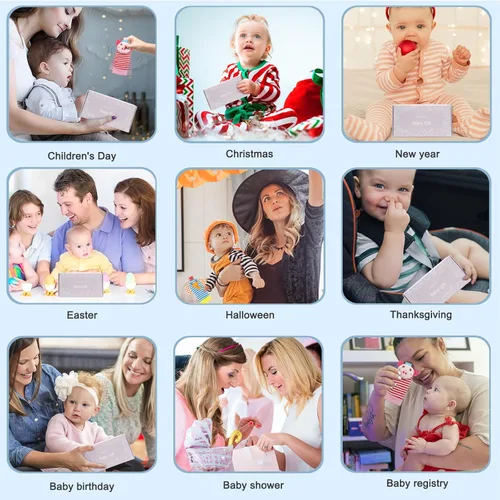 Miniatura 5 de BLOOBLOOMAX Sonajeros de calcetín para bebés 0-24 meses, juguetes educativos de animales para pies de bebé