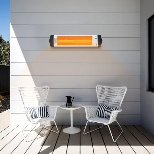 Miniatura 6 de Econat C-15 Calentador eléctrico infrarrojo de 1500 W, calentador de pared para interiores y exteriores con termostato ajustable, eficiencia