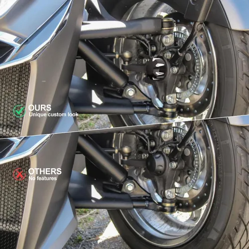 Miniatura 4 de Cubiertas de eje delantero Tuercas para accesorios de triciclo Can Am Spyder, tapas de eje de rueda delantera de aluminio para Can-Am Spyders 2018