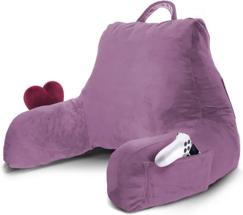 Miniatura 10 de Nestl Almohada de lectura para niños y adolescentes con espuma viscoelástica triturada, almohadas de respaldo para leer, ver y jugar, uso