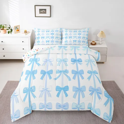 Miniatura 40 de Feelyou Juego de edredón de castillo rosa para niños, tamaño individual, juego de ropa de cama de princesa para niños y niñas, inserto de edredón