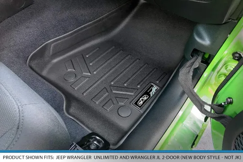 Miniatura 3 de MAXLINER - Juego de alfombrillas negras para todo tipo de clima, ajuste personalizado, de 2 filas, compatible con Jeep Gladiator 2020-2021
