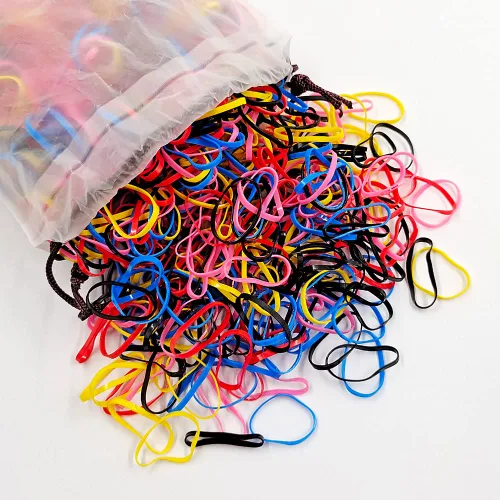 Miniatura 2 de 2000pcs bandas de goma elásticas para el cabello. Mini bandas de goma para el cabello. Banda de goma desechable (color común)