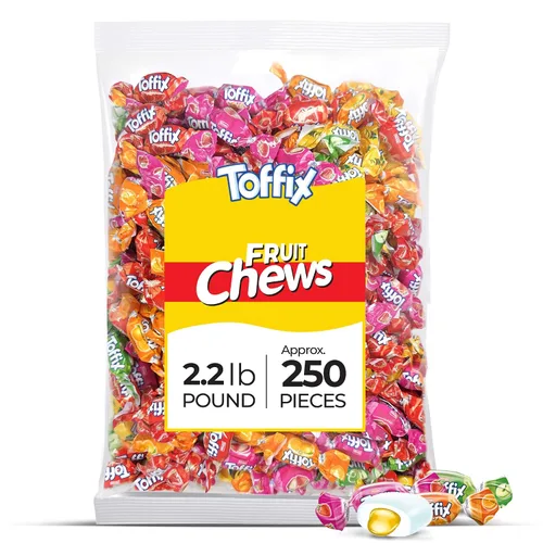 Miniatura 11 de Toffix Golosinas de café masticables, rellenas en el centro, caramelos suaves y masticables envueltos individualmente, 250 piezas de snacks
